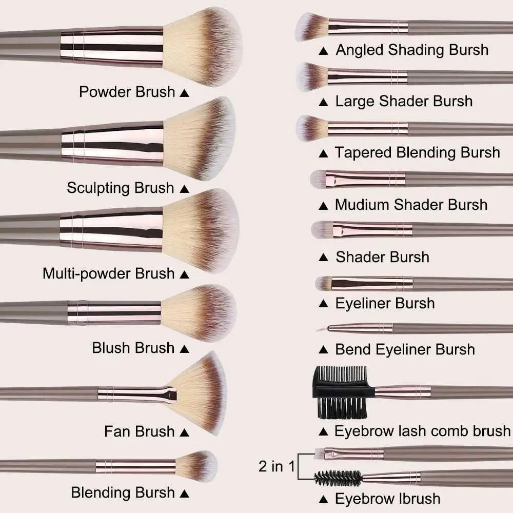 Set de Pinceaux Kabuki Professionnels Peau de Verre